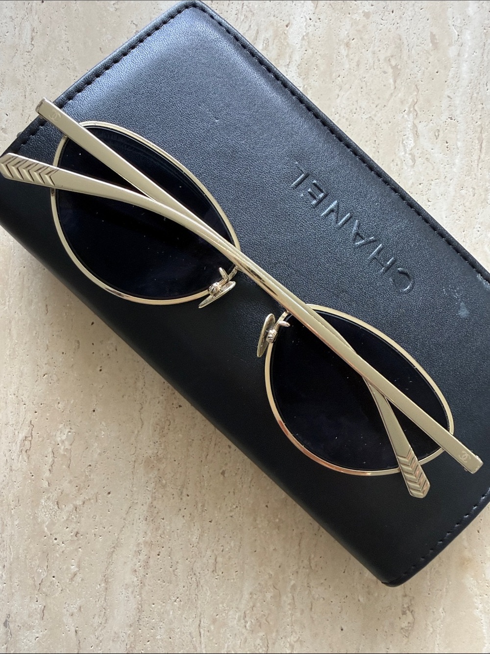 CHANEL Gold Cat Eye Sunglasses - Picture 8 of 12